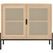 Avida 37.5 X 18.75 inch Black / Rustic Oak/Natural Sideboard, Small